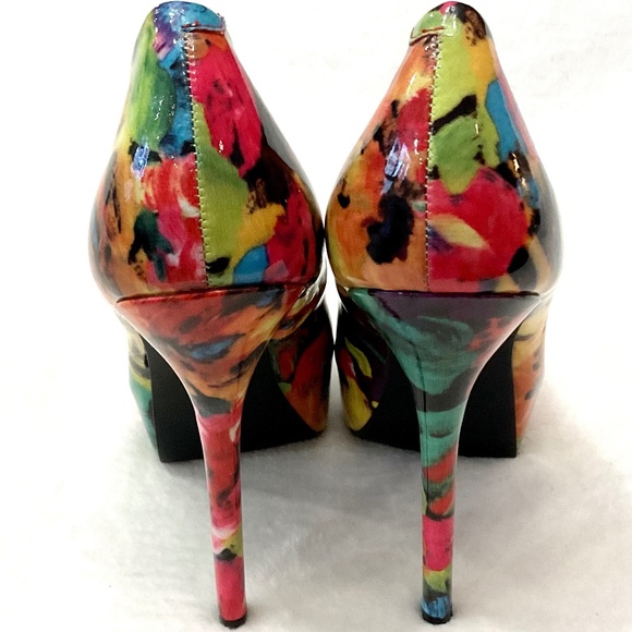 Steve Madden NALA Stiletto High Heel Patent Leather platform Pumps Sz 9.5 - Picture 8 of 16